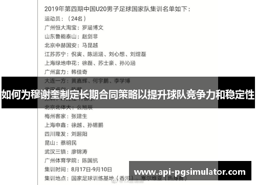 如何为穆谢奎制定长期合同策略以提升球队竞争力和稳定性