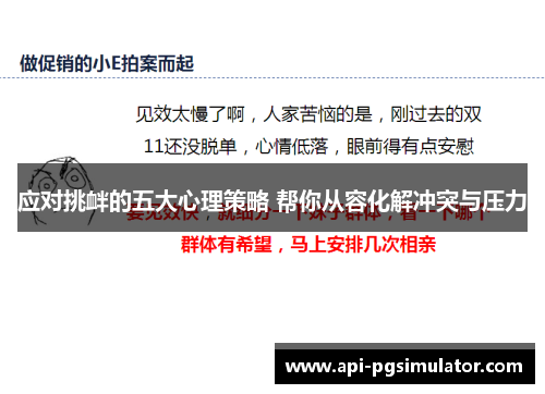 应对挑衅的五大心理策略 帮你从容化解冲突与压力